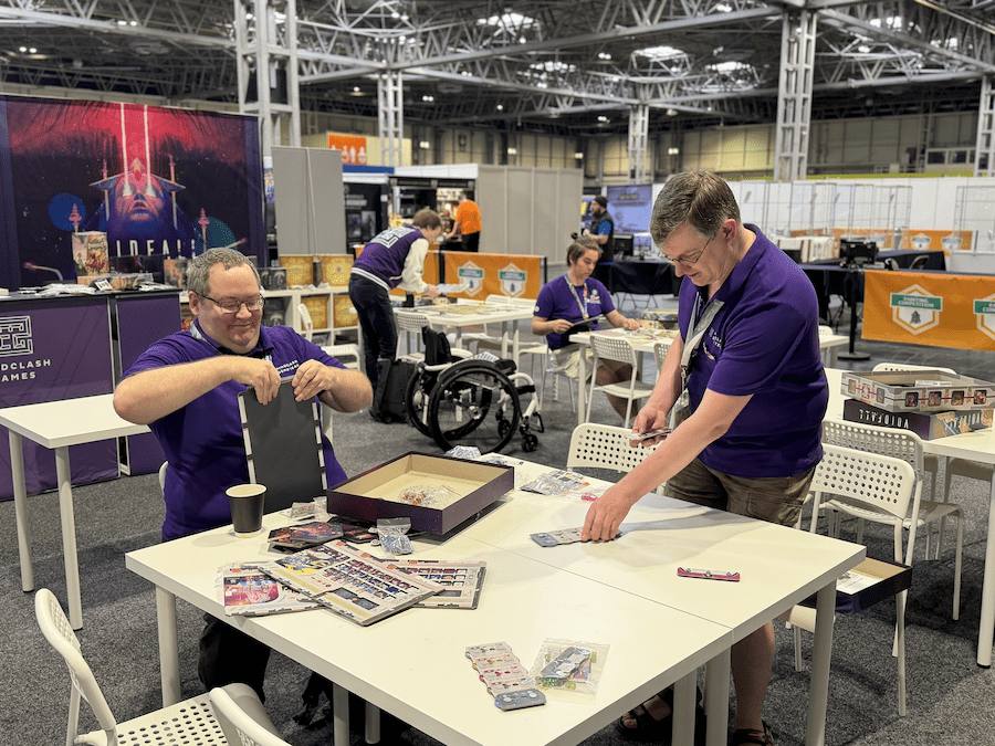 Mindclash Demo Team is setting Up at UKGE